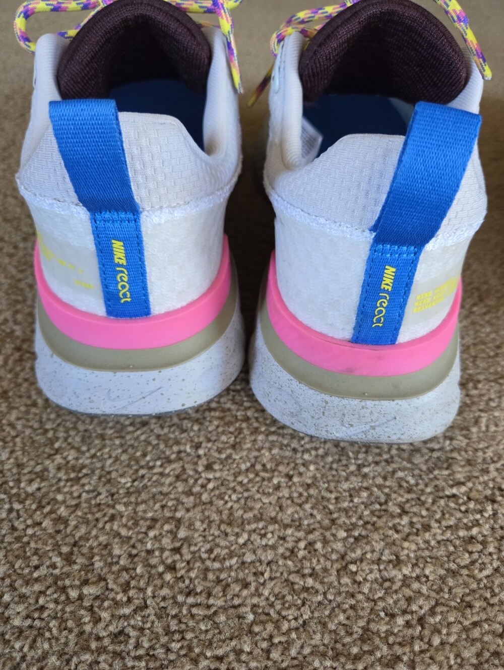 Nike React Infinity Run Flyknit 3 Womens Size 8.5 (Mens 7) Sail Pink Light Bone - Picture 2 of 8